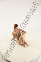 Nude Woman White Sitting poses - ALL Slim long blond Sitting poses - simple Multi angle poses Pinup